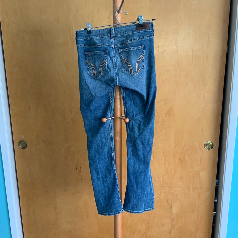 Boot cut jeans.